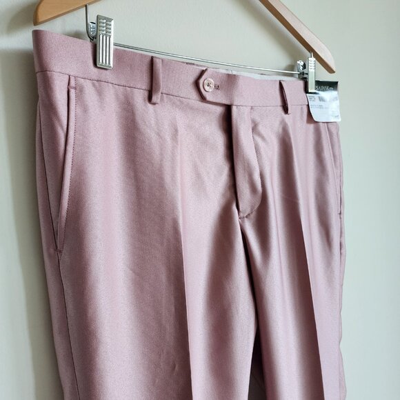 35x30 Pink Pants New Jos A Bank Skinny Fit Trouser Pant Polyester Nwt Mens Size - Picture 14 of 17